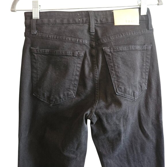 Faye Demi Boot Jean With Slit in Paint it Black Colorway - Picture 4 of 11